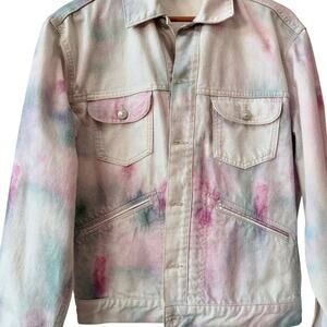 ISABEL MARANT: Men's Tie Dye Denim "Jeddy" Jacket - M
